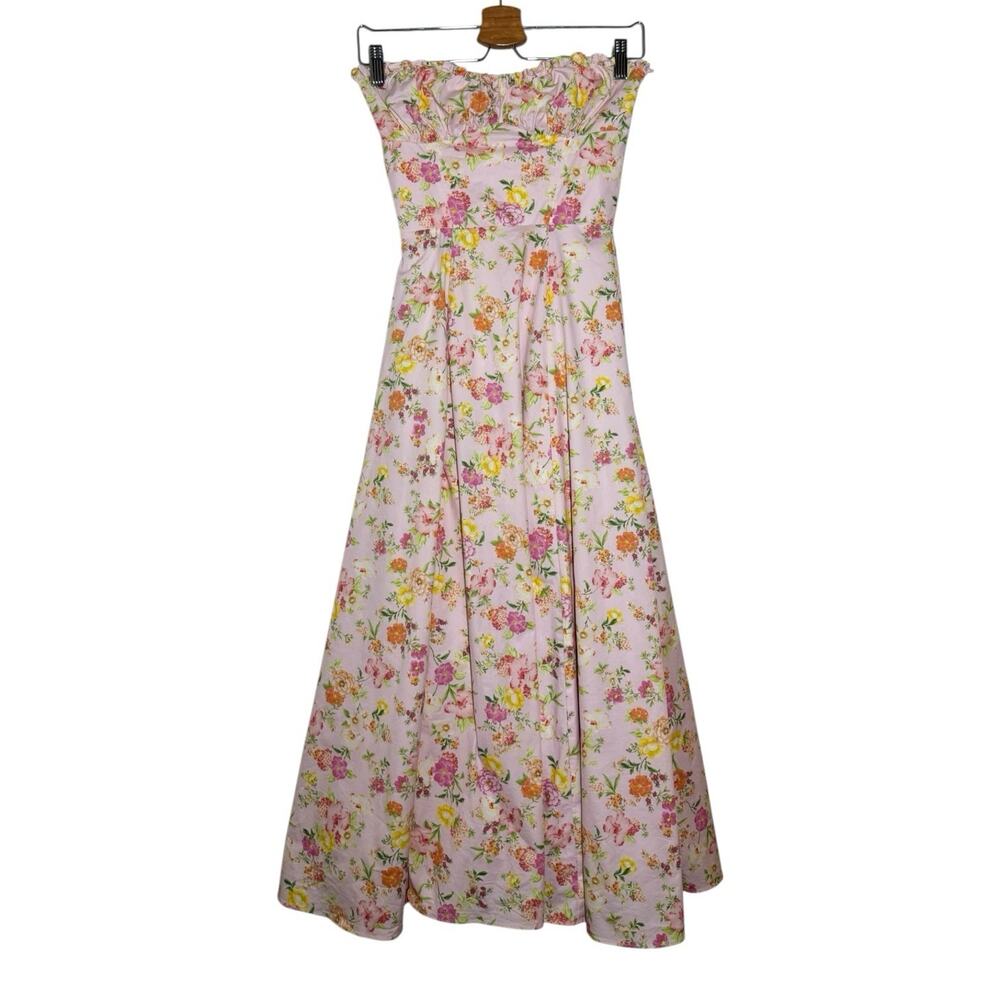 House Of CB Light Pink 2 Piece Floral Corset Clarabelle Midi Sun Dress XS - Picture 4 of 16